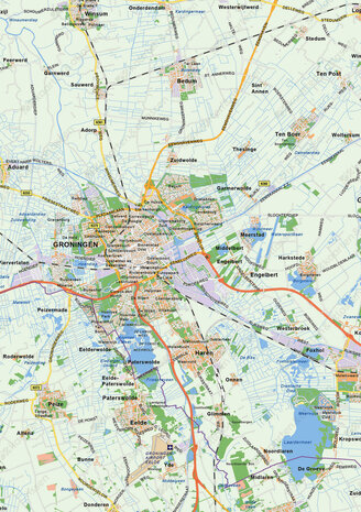 Vectorkaart van Friesland, Groningen & Drenthe 1488 | Kaarten en ...